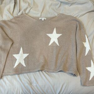 Star cropped sweater